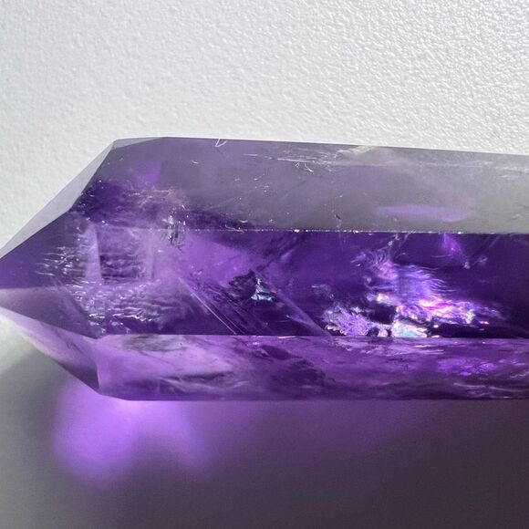 Amethyst Crystal Scepter Meditation Wand with Unique Fingerprint Inclusions (2) - Picture 7 of 13